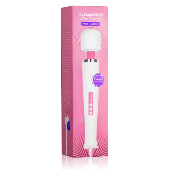 MyMagicWand - masážní vibrátor - silný výkon - bílá/růžová