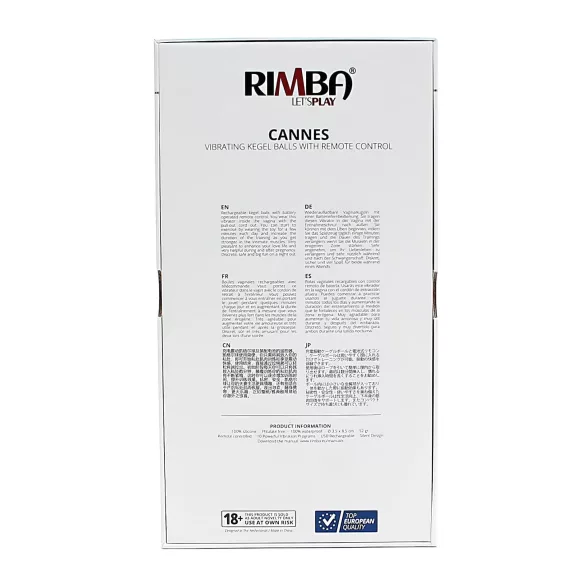 Rimba Cannes - vibrační vajíčko na dálkové ovládání - akumulátorové - fialové