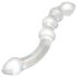 Rimba Xena - dvojitý skleněný dildo (průhledný)