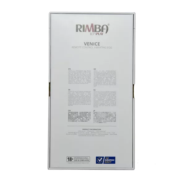 Rimba Venice - vibrační vajíčko na dálkové ovládání - dobíjecí - fialové