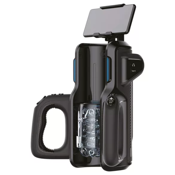 Leten SM 500 - automatický masturbátor s držákem na telefon - černý