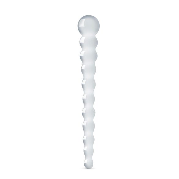 Gildo Glass No. 20 - perličkový skleněný dildo (průhledný)