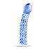 Gildo Glass No. 5 - spirál skleněné dildo (průhledné-modré)