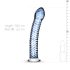 Gildo Glass No. 5 - spirál skleněné dildo (průhledné-modré)