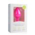 Easytoys Diamond - anální kolík s bílým kamenem (střední) - růžový
