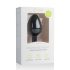 Easytoys Diamond - anální kolík s bílým kamenem (střední) - černý