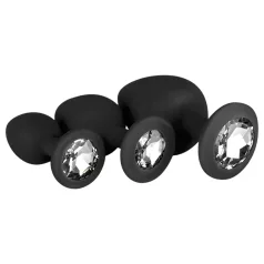 Easytoys Diamond - anální kolík sada - černá