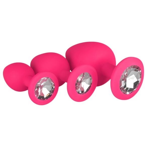 Easytoys Diamond - sada análních kolíků (růžová)