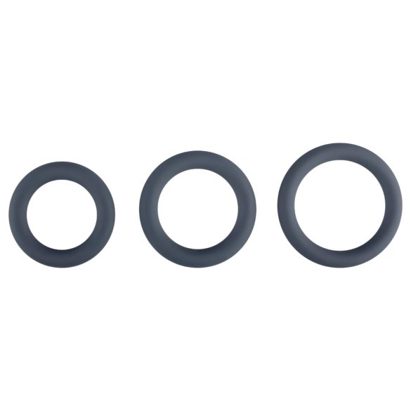 Boners - sada erekčních kroužků na penis - 3 ks - šedá
