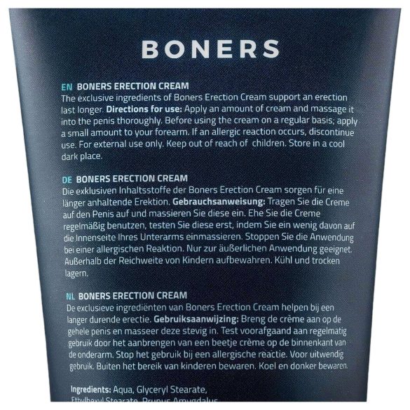 Boners Erection - stimulační intimní krém pro muže (100ml)