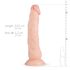 Real Fantasy Dylan - realistické dildo - 23cm (přírodní)