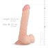 Real Fantasy Felix - realistické dildo s varlaty - 22 cm (přírodní)