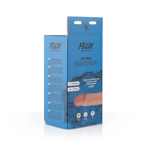 Real Fantasy Felix - realistické dildo s varlaty - 22 cm - tělová