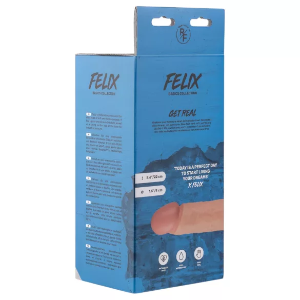 Real Fantasy Felix - realistické dildo s varlaty - 22 cm - tělová