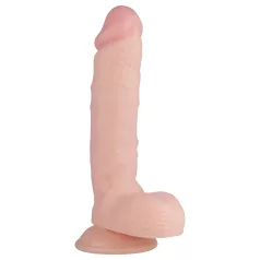   Real Fantasy Glynn - realistický dildo s varlaty - 25 cm - tělová barva