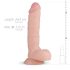 Real Fantasy Glynn - realistický dildo - 25 cm (přírodní)