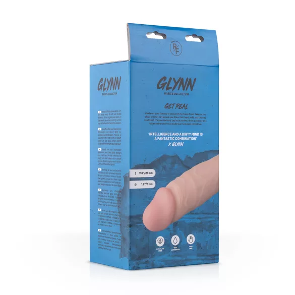 Real Fantasy Glynn - realistický dildo s varlaty - 25 cm - tělová barva