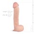 Real Fantasy Lexon - realistický dildo s varlaty - 33cm (přírodní)