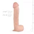 Real Fantasy Lexon - realistické dildo s varlaty - 33 cm - tělová