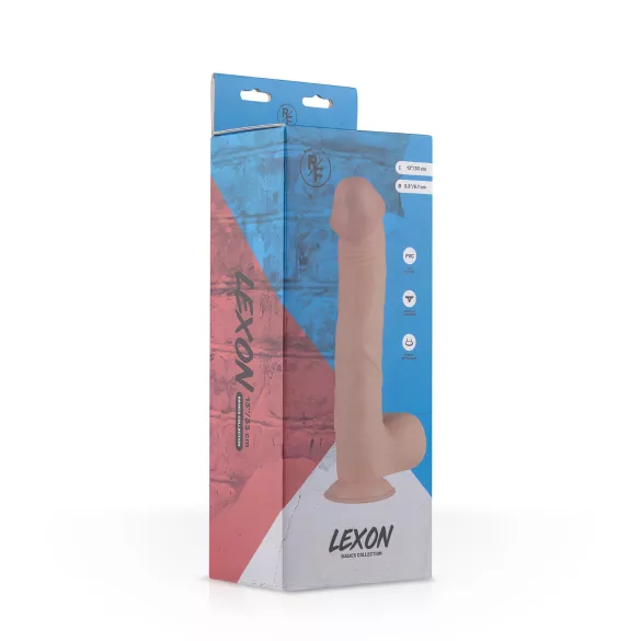 Real Fantasy Lexon - realistické dildo s varlaty - 33 cm - tělová