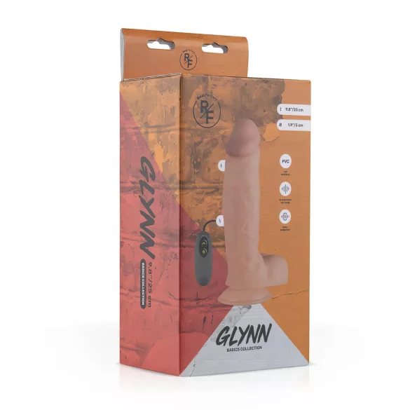 Real Fantasy Glynn - realistický vibrátor s akumulátorem - 25 cm - tělová barva