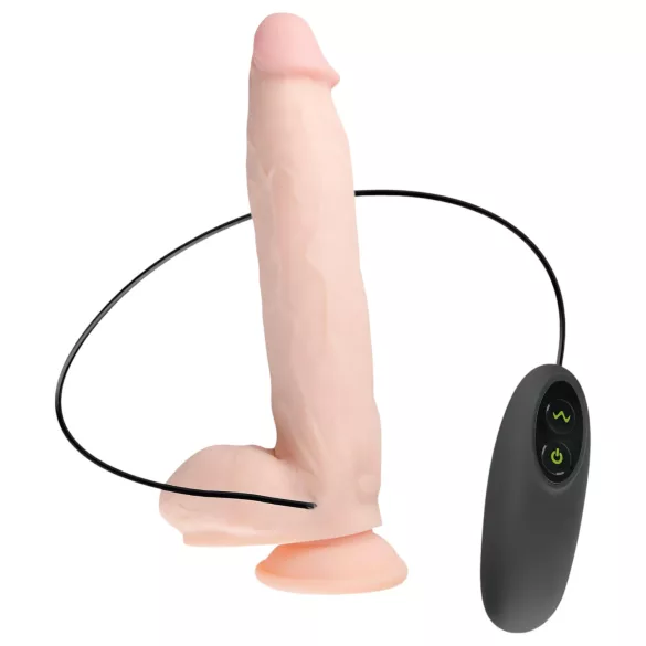 Real Fantasy Dwane - realistický vibrátor na dálkové ovládání - 31 cm - tělová