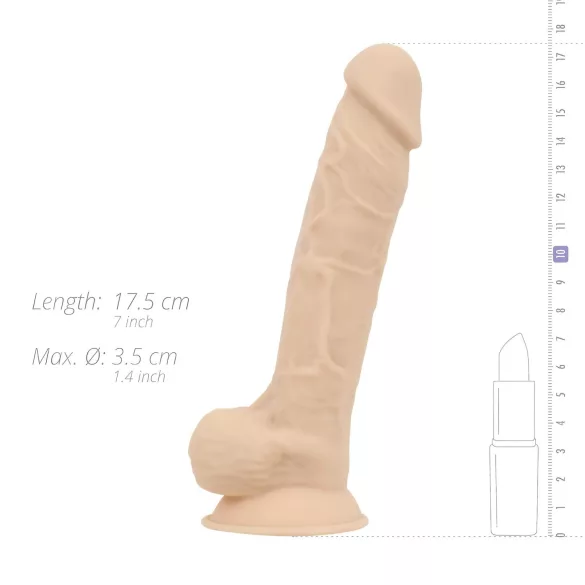 Real Fantasy Percy - realistický dildo - 18 cm - tělová barva