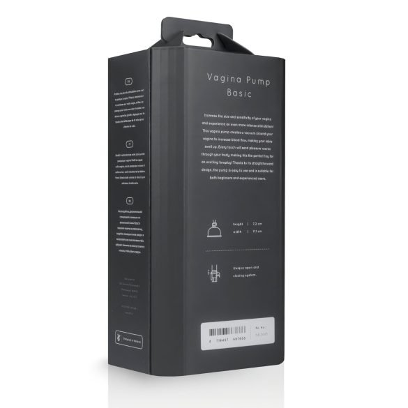 Saiz Basic - pumpa na vaginu (průhledná-černá)