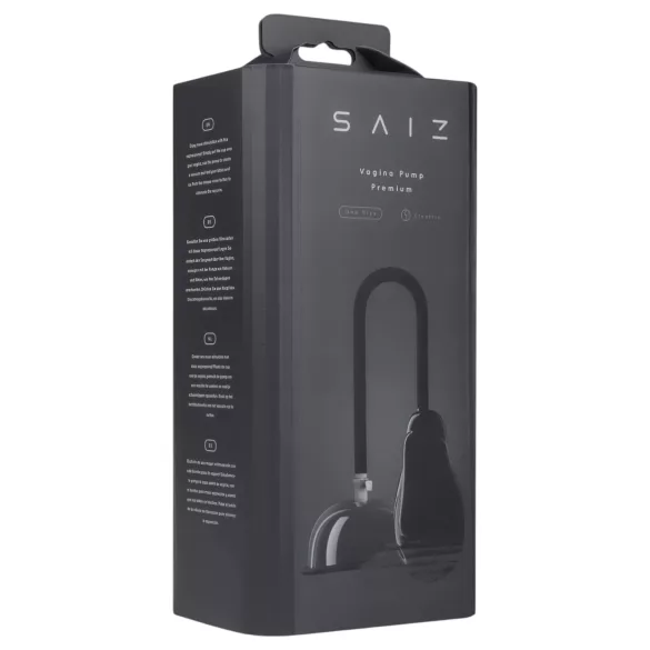 Saiz Premium - automatická vakuová pumpa na vagínu - čirá/černá