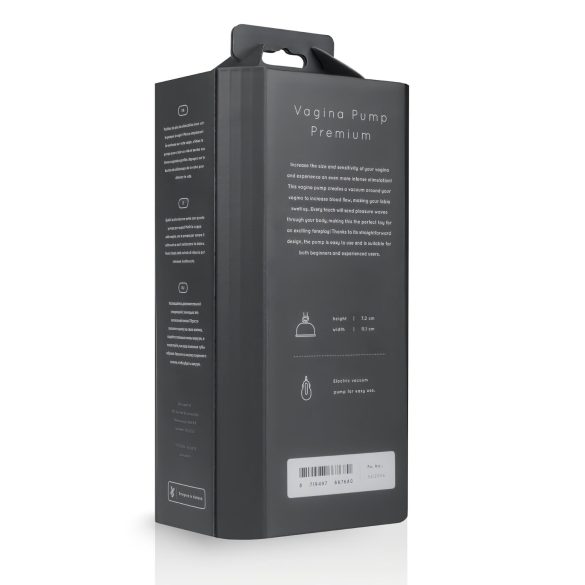 Saiz Premium - automatická vagínová pumpa (průhledná-černá)