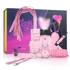   Secret Pleasure Chest - BDSM sada pro pokročilé - 14 dílů - růžová
