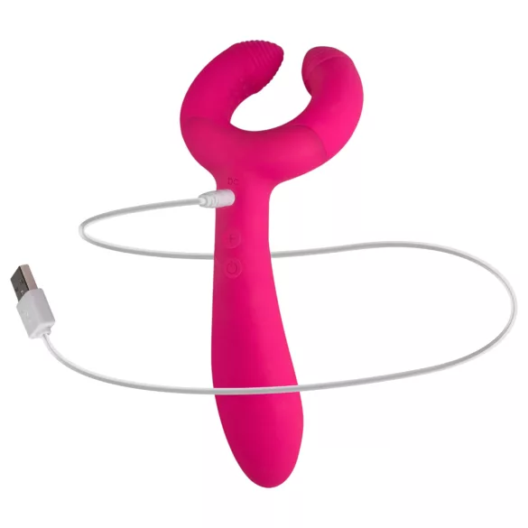 Easytoys Couple - párový vibrátor - dobíjecí, vodotěsný - růžový