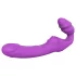 Dreamtoys Essentials - bezpopruhové připínací dildo vibrátor (fialový)