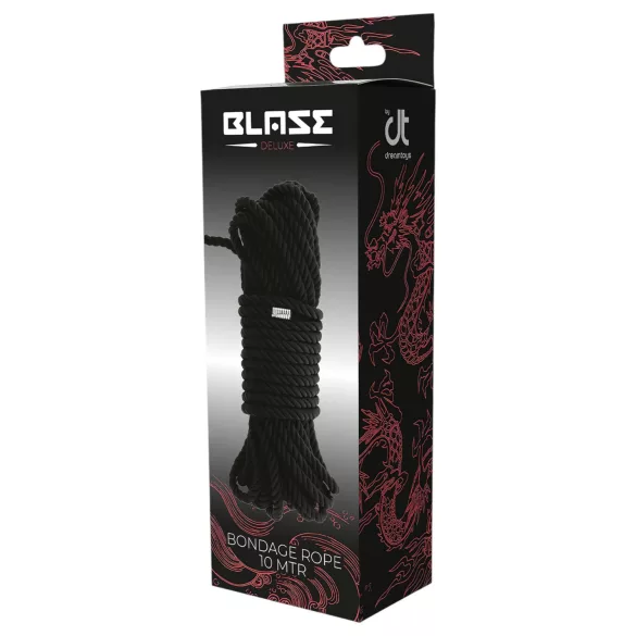 Blaze - bondážní lano kinbaku - 10 m - černé