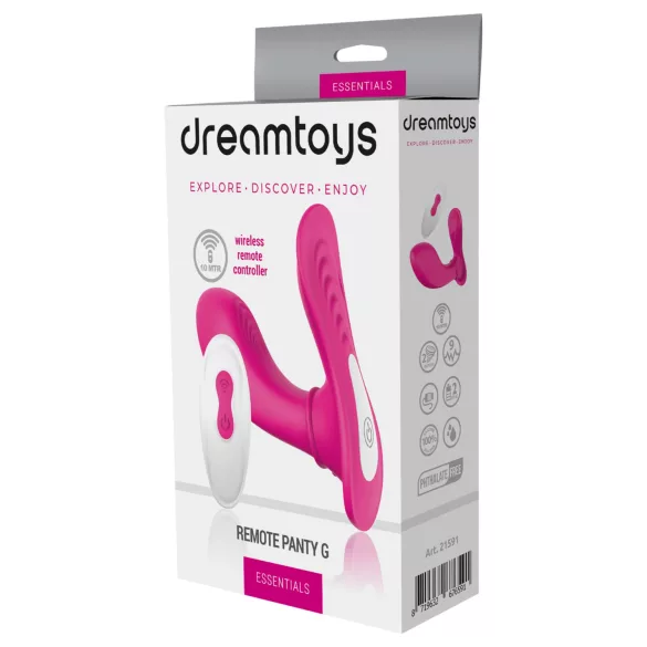 Dreamtoys Essentials - nositelné vibrační kalhotky s drážděním G-bodu (magenta)