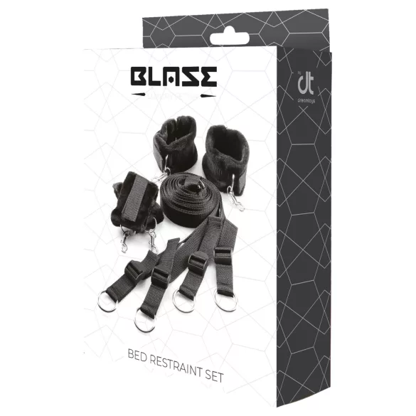 Dreamtoys Blaze - sada pout pro připoutání k posteli (černá)