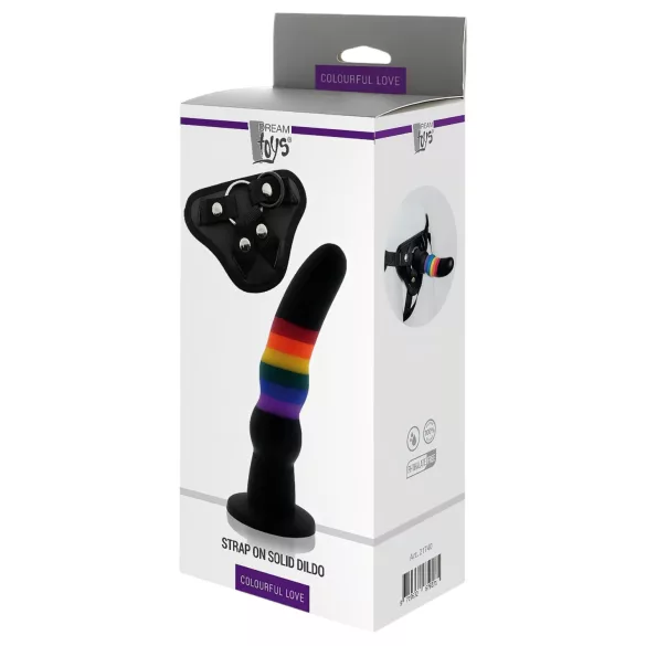 Colorful Love - připínací dildo - barevné
