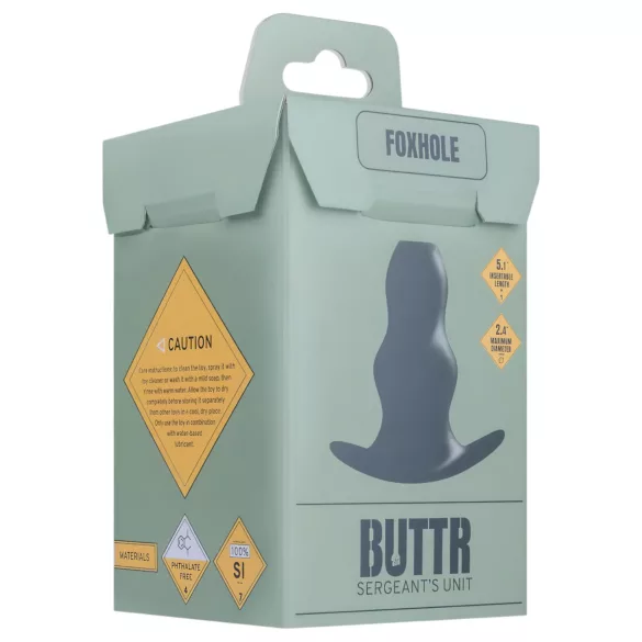 BUTTR - dutý anální dilatátor dildo - černý