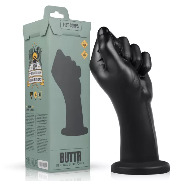 BUTTR - fisting dildo - černý