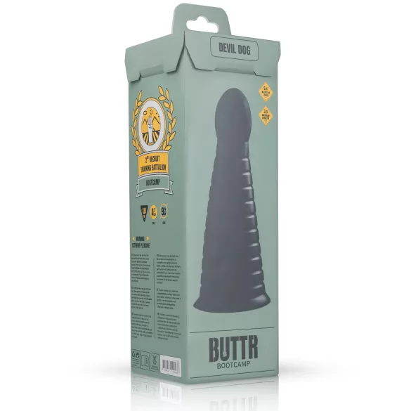 BUTTR Devil Dog - realistický dildo s přísavkou - černé