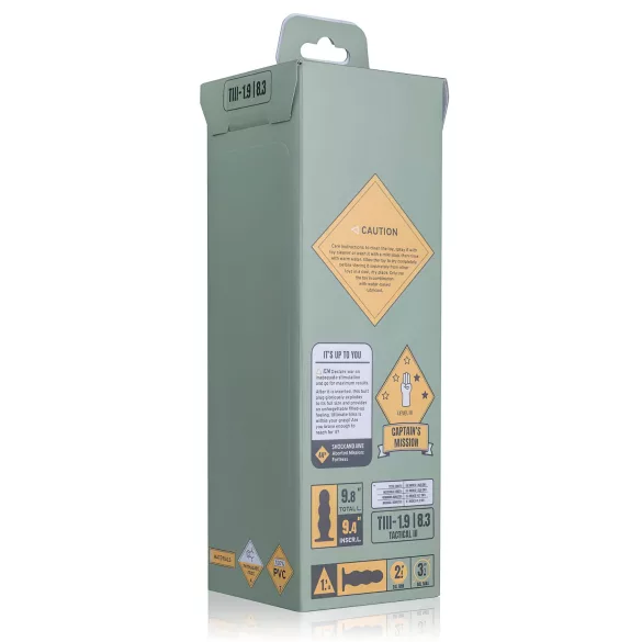 BUTTR Tactical III - dildo s přísavkou - černé