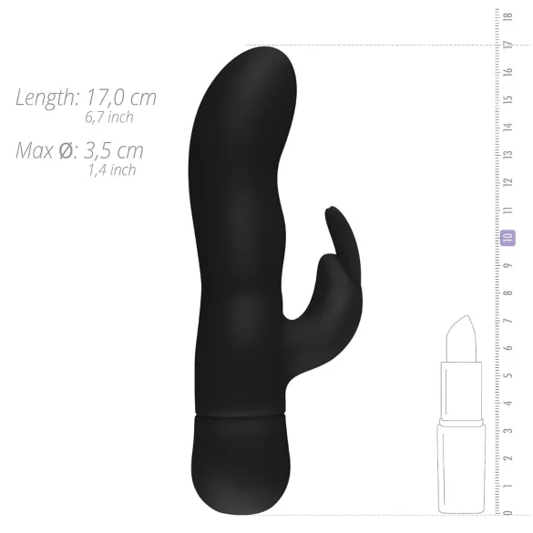 Easytoys Mad Rabbit - vibrátor na G-bod a klitoris - černý