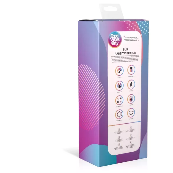 Good Vibes Only Blis Rabbit - vibrátor na klitoris a bod G - silikon - tyrkysový