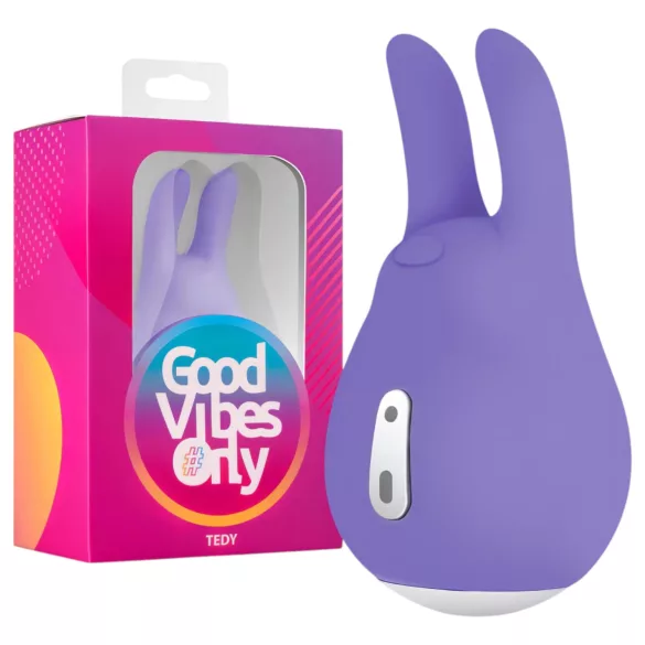 Good Vibes Tedy - vibrátor pro klitoris s králíčkem - nabíjecí - fialový