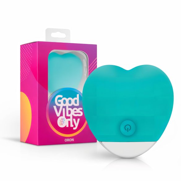 Good Vibes Oron - dobíjecí, srdcový klitorální vibrátor (tyrkysový)