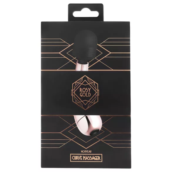 Rosy Gold - mini masážní vibrátor s ohnutou hlavicí - rosegold