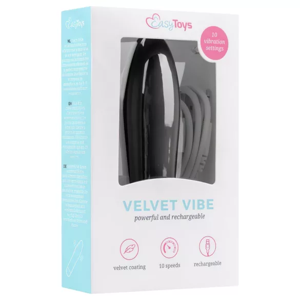 Easytoys - vibrátor na klitoris a tělo - nabíjecí, černý
