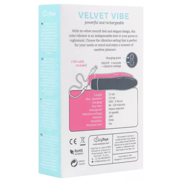 Easytoys - vibrátor na klitoris a tělo - nabíjecí, černý