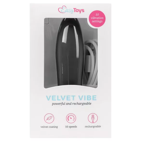 Easytoys - vibrátor na klitoris a tělo - nabíjecí, černý