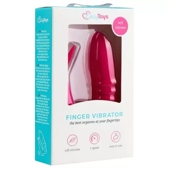 Easytoys - prstový vibrátor 2v1 - růžový